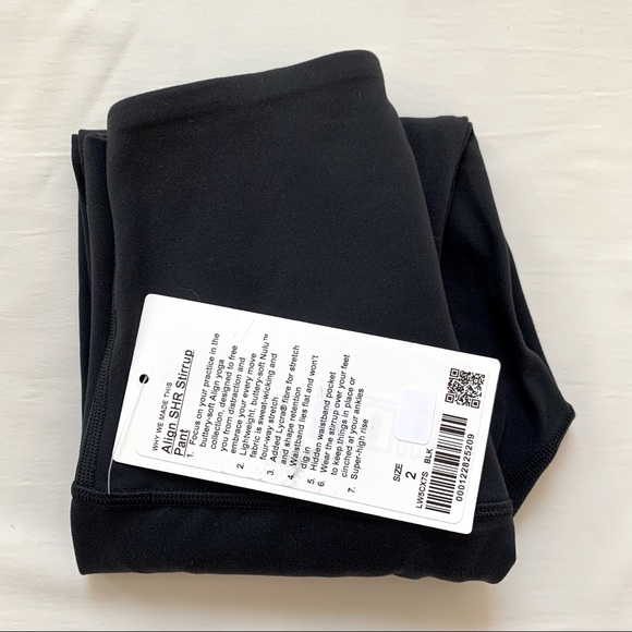 SOLD✖️Lululemon Black Align SHR Stirrup Pant 28” 2 - Picture 5 of 7